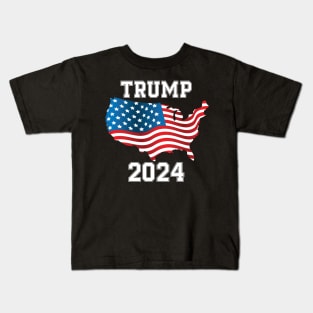 Retro President Donald Trump 2024 Kids T-Shirt